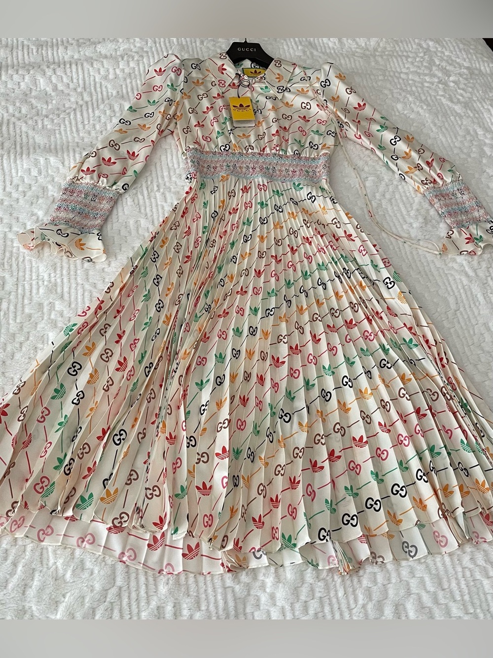 Brand new and never used with tags GUCCI Adidas X Gg Trefoil Stripe Dress